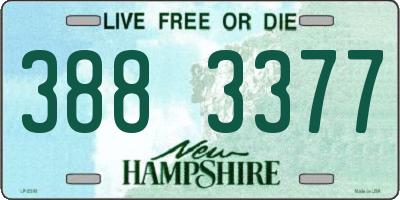 NH license plate 3883377