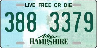 NH license plate 3883379