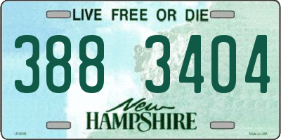 NH license plate 3883404