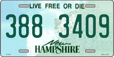 NH license plate 3883409