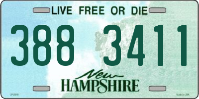 NH license plate 3883411