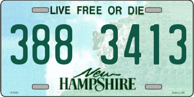 NH license plate 3883413
