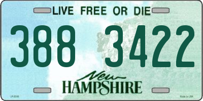 NH license plate 3883422