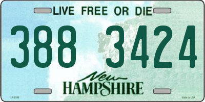 NH license plate 3883424