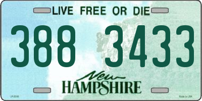 NH license plate 3883433