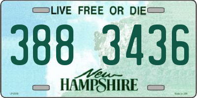 NH license plate 3883436