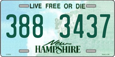 NH license plate 3883437