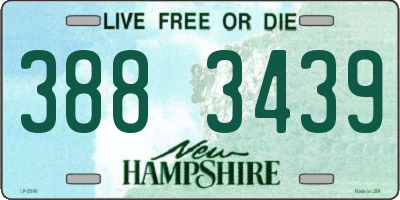 NH license plate 3883439