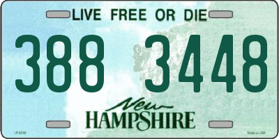 NH license plate 3883448