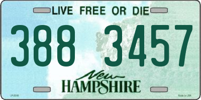 NH license plate 3883457