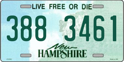 NH license plate 3883461