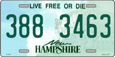 NH license plate 3883463