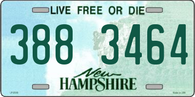 NH license plate 3883464