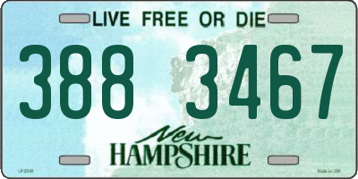 NH license plate 3883467