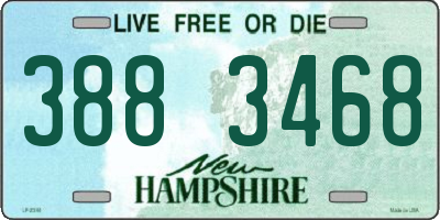 NH license plate 3883468