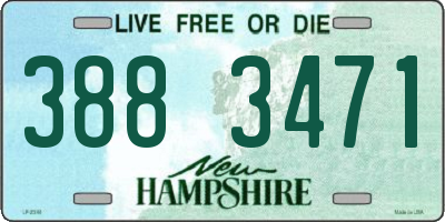 NH license plate 3883471