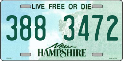 NH license plate 3883472