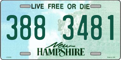 NH license plate 3883481