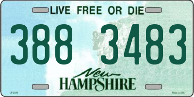 NH license plate 3883483