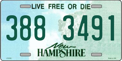 NH license plate 3883491