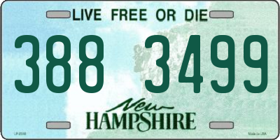 NH license plate 3883499