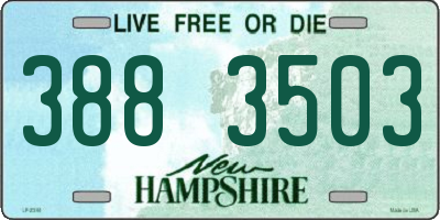 NH license plate 3883503