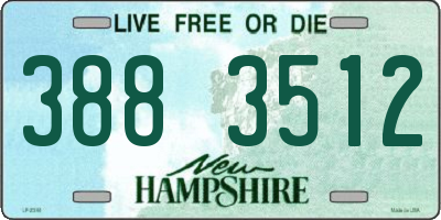 NH license plate 3883512