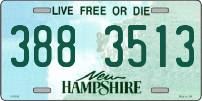 NH license plate 3883513