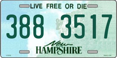 NH license plate 3883517