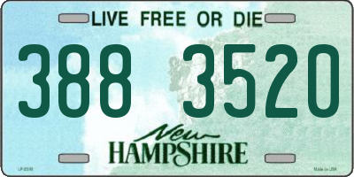 NH license plate 3883520