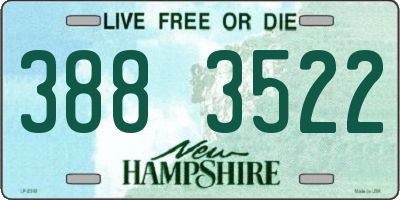 NH license plate 3883522