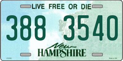 NH license plate 3883540