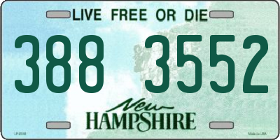 NH license plate 3883552