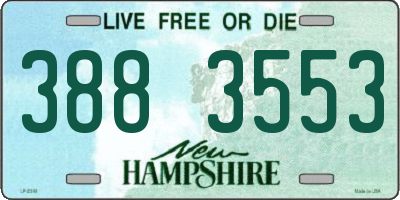 NH license plate 3883553