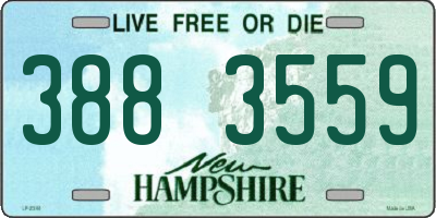 NH license plate 3883559