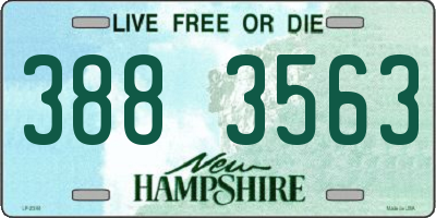 NH license plate 3883563