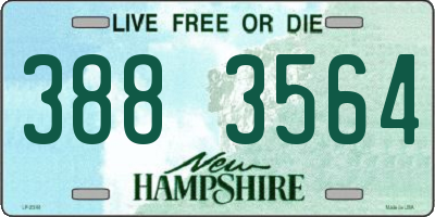 NH license plate 3883564