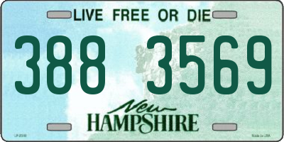 NH license plate 3883569