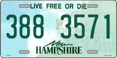 NH license plate 3883571