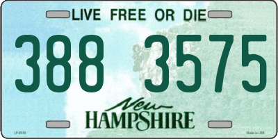 NH license plate 3883575