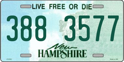 NH license plate 3883577