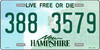 NH license plate 3883579
