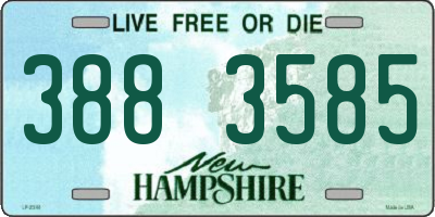 NH license plate 3883585