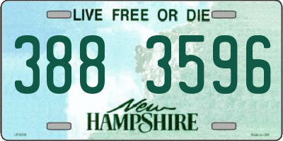 NH license plate 3883596