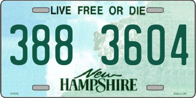 NH license plate 3883604