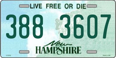 NH license plate 3883607
