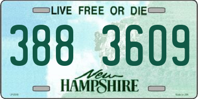 NH license plate 3883609