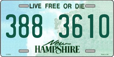 NH license plate 3883610