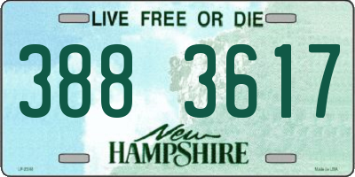 NH license plate 3883617