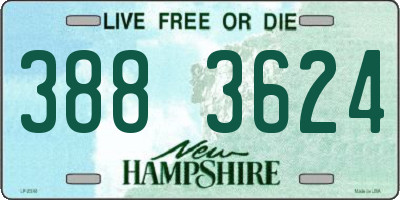 NH license plate 3883624